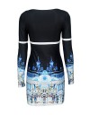 Rochie cu Imprimeuri Geometrice 22202